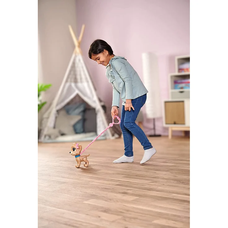 Simba 105893460 Chi Chi Love Pii Pii Puppy, Hund zum Gassi gehen, macht Pipi, ab 3 Jahren, 20 cm – Bild 8
