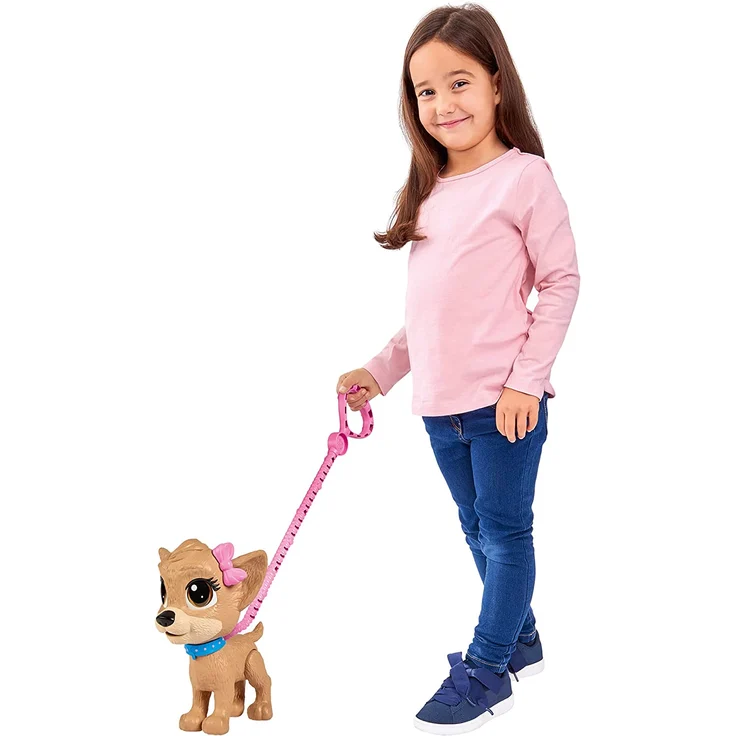 Simba 105893460 Chi Chi Love Pii Pii Puppy, Hund zum Gassi gehen, macht Pipi, ab 3 Jahren, 20 cm – Bild 5