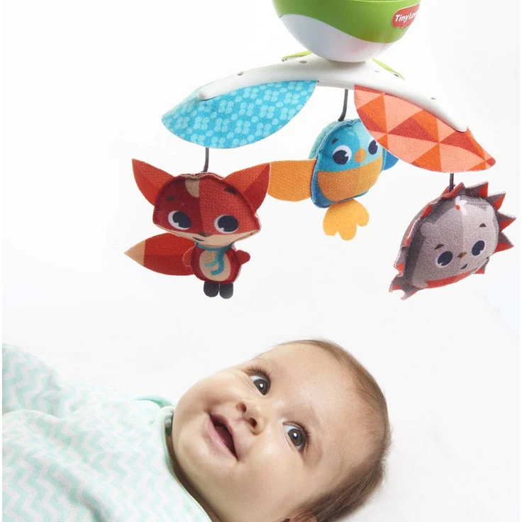 Tiny Love Baby-Mobile, Take Along Musik-Mobile für unterwegs und zuhause, Baby-Spieluhr ab der Geburt (0M+) lässt sich einfach an Kinderwagen befestigen, Meadow Days – Bild 4