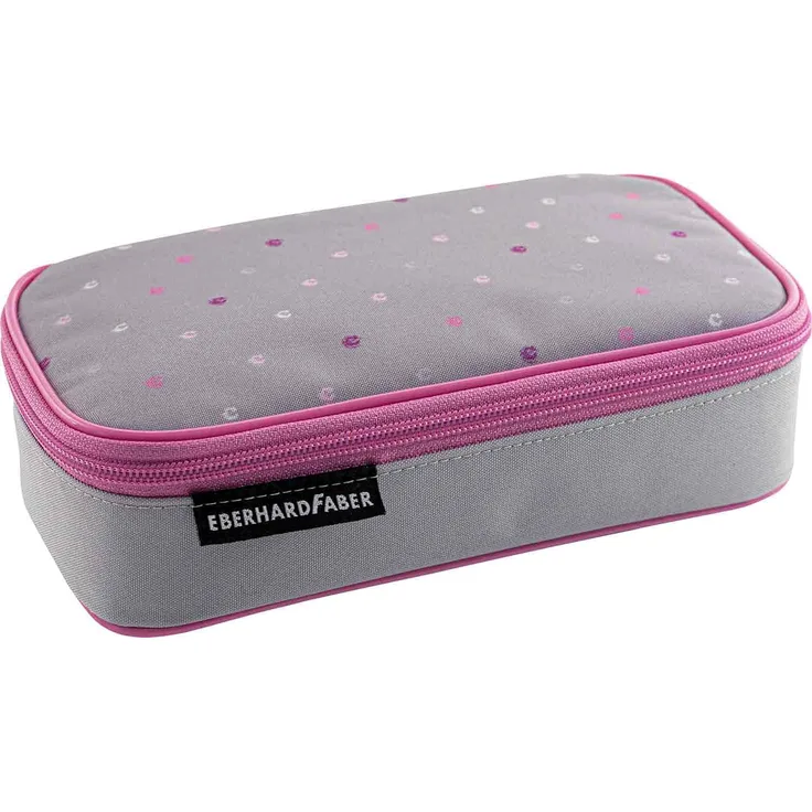 Eberhard Faber Jumbo Schlamperbox rosa Punkte leer