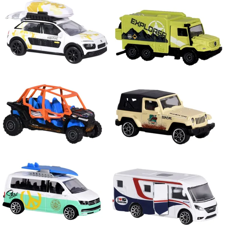 Majorette Explorer Assortment, 6-fach sortiert, 1 Stück, keine Auswahl möglich