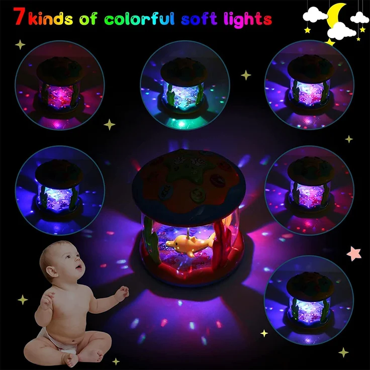 Baby Spielzeug 1 Jahr Mädchen Junge Drehender Projektor Baby Spielzeug 6 9 12 Monate mit Musik/Licht Kinderspielzeug ab 1 2 jahr Kinder Babyspielzeug Geschenk 1 Jahre Frühes Lernen für Kleinkind – Bild 3