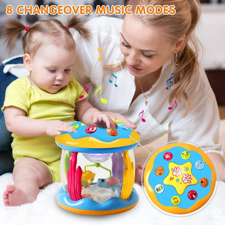 Baby Spielzeug 1 Jahr Mädchen Junge Drehender Projektor Baby Spielzeug 6 9 12 Monate mit Musik/Licht Kinderspielzeug ab 1 2 jahr Kinder Babyspielzeug Geschenk 1 Jahre Frühes Lernen für Kleinkind – Bild 2