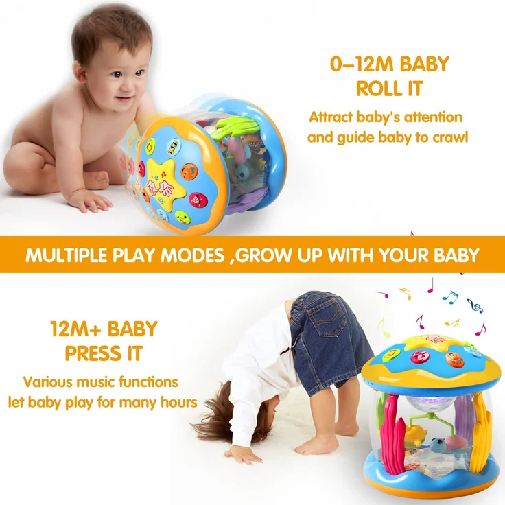 Baby Spielzeug 1 Jahr Mädchen Junge Drehender Projektor Baby Spielzeug 6 9 12 Monate mit Musik/Licht Kinderspielzeug ab 1 2 jahr Kinder Babyspielzeug Geschenk 1 Jahre Frühes Lernen für Kleinkind – Bild 4