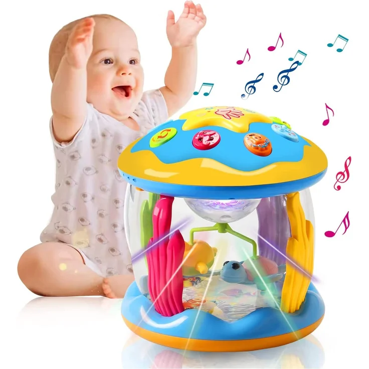 Baby Spielzeug 1 Jahr Mädchen Junge Drehender Projektor Baby Spielzeug 6 9 12 Monate mit Musik/Licht Kinderspielzeug ab 1 2 jahr Kinder Babyspielzeug Geschenk 1 Jahre Frühes Lernen für Kleinkind – Bild 1