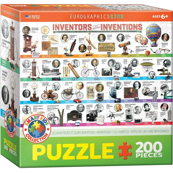 Eurographics 6200-0724 Erfinder und ihre Erfindungen 200 Teile Puzzle