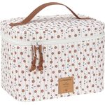 LÄSSIG Baby Wickeltisch Organizer Windel-Organizer to Go/Casual Nursery Caddy To Go Flowers white