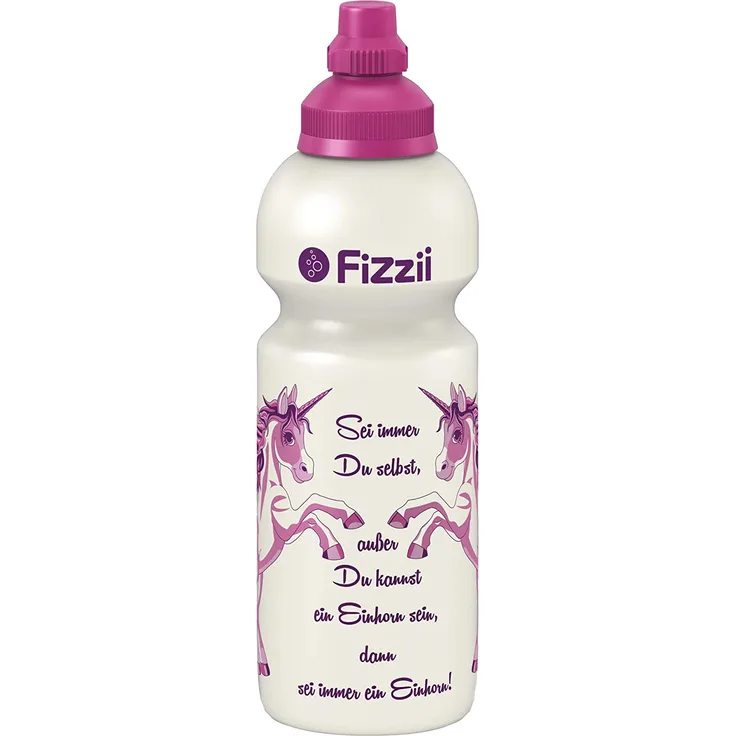 Fizzii Trinkflasche Einhorn 600 ml. auslaufsicher
