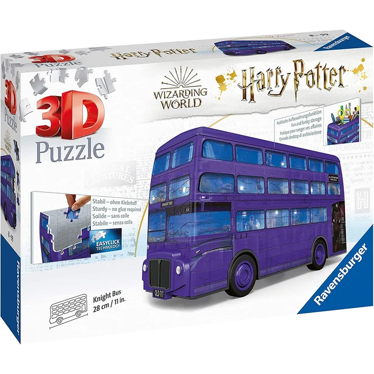 Ravensburger 3D Puzzle Harry Potter Knight Bus - 3D Puzzle für Kinder und Erwachsene mit 216 Teilen, Stiftehalter, Stiftebox, Harry Potter Fanartikel – Bild 7