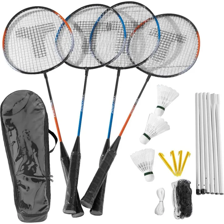 Badminton Set & Netz 4 Spieler