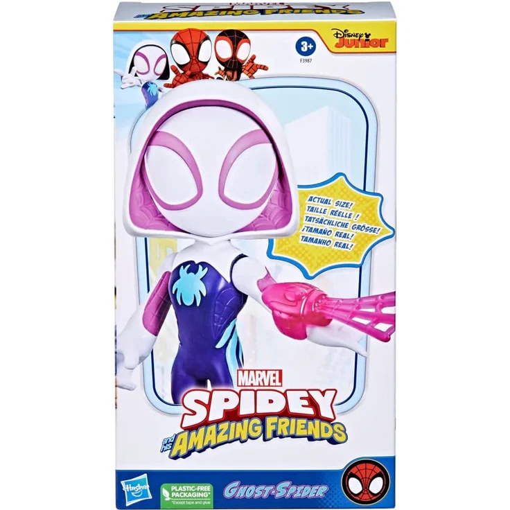 Marvel Spidey and His Amazing Friends Supersized Ghost-Spider Action Figure Spielzeug-Actionfigur Kinder Comics 143 g – Bild 3