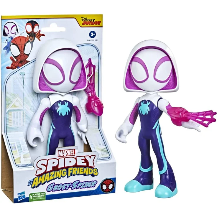 Marvel Spidey and His Amazing Friends Supersized Ghost-Spider Action Figure Spielzeug-Actionfigur Kinder Comics 143 g – Bild 1