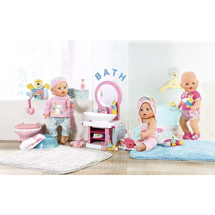BABY born 'Bath Waschtisch' mit Licht-, Sound- und Wasserfunktion, inkl. Badezimmer-Accessoires, für Puppen mit einer Größe von 43 cm, ab 3 Jahren – Bild 7