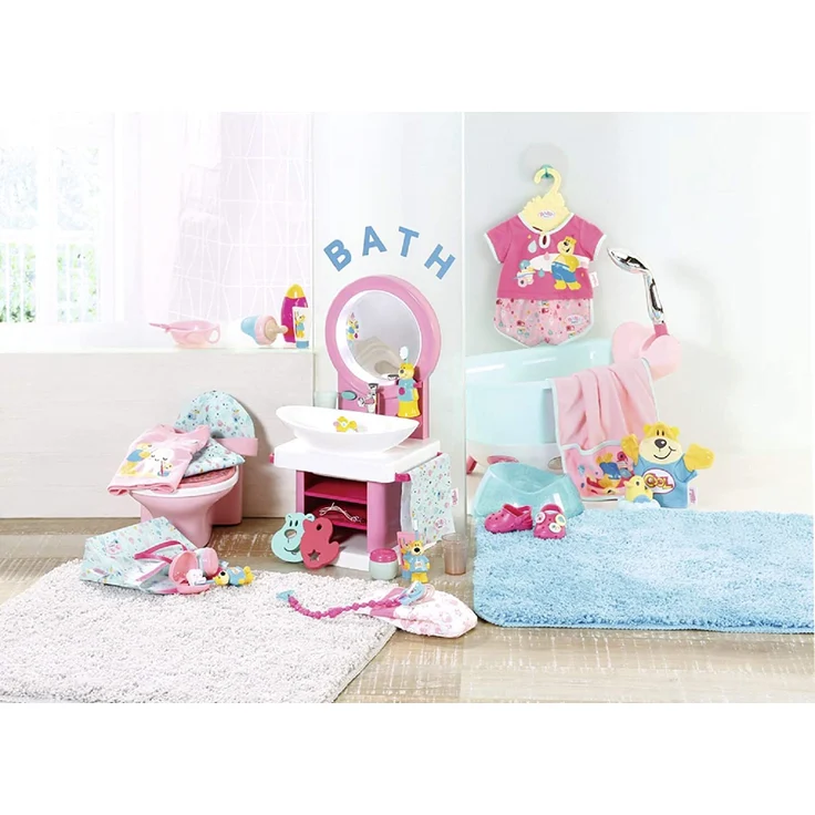 BABY born 'Bath Waschtisch' mit Licht-, Sound- und Wasserfunktion, inkl. Badezimmer-Accessoires, für Puppen mit einer Größe von 43 cm, ab 3 Jahren – Bild 11