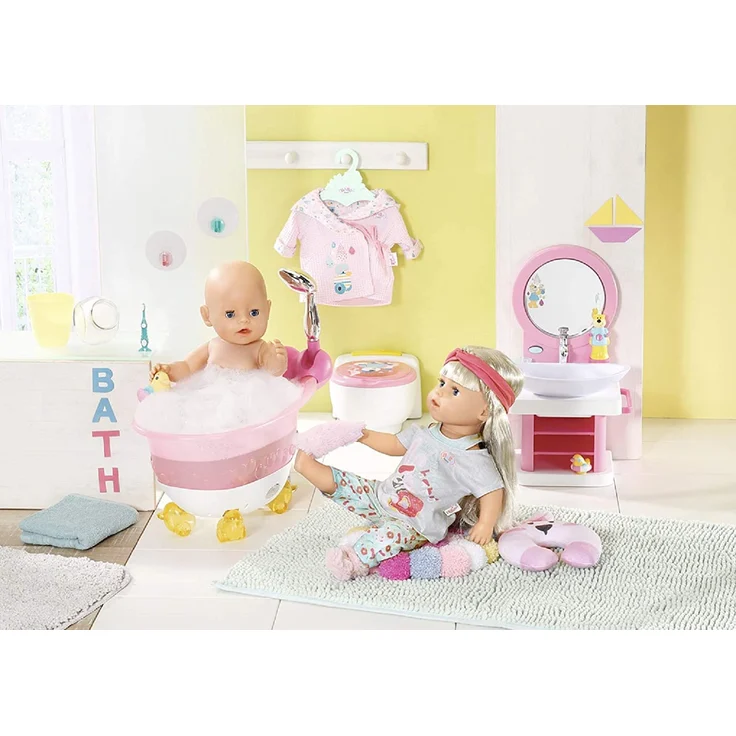 BABY born 'Bath Waschtisch' mit Licht-, Sound- und Wasserfunktion, inkl. Badezimmer-Accessoires, für Puppen mit einer Größe von 43 cm, ab 3 Jahren – Bild 10