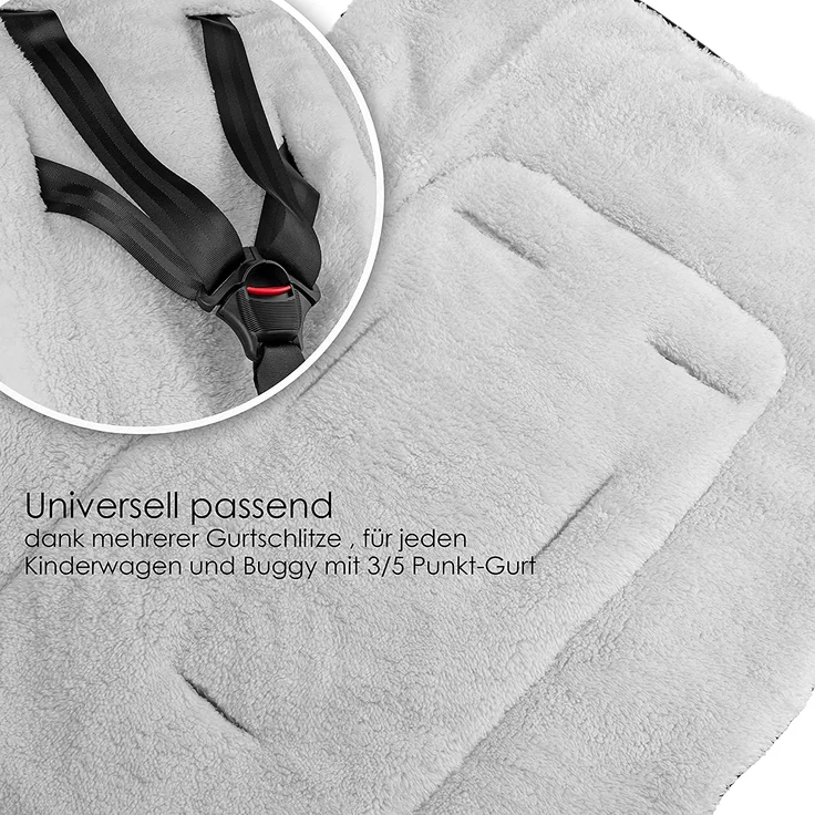 KIDIZ® Babyfußsack Baby Fußsack Winterfußsack Babyschale mit Reißverschluss Kuschelsack Babydecke Kinderwagen waschbar verschließbarer Kopfteil ,Tasche, passend für alle Kinderwagen Schwarz - Preisvergleich – Bild 6