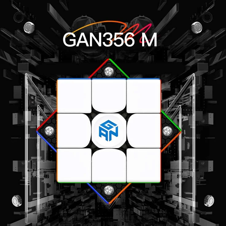 GAN 356 M, 3x3 Magnetischer Speedcube stickerlos 356 M Zauberwürfel (Lite-Version 2020) – Bild 6