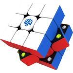 GAN 356 M, 3x3 Magnetischer Speedcube stickerlos 356 M Zauberwürfel (Lite-Version 2020)
