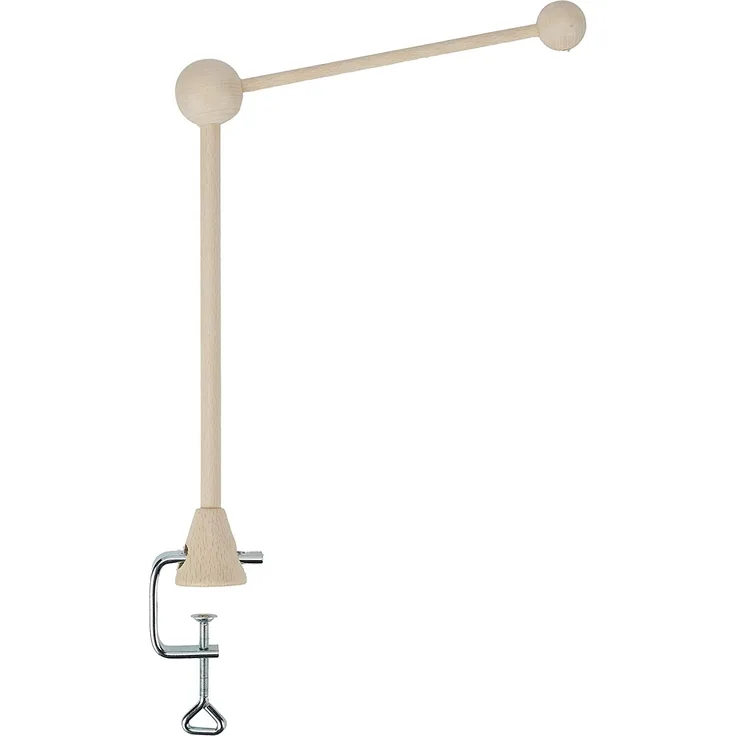 Hess Holzspielzeug 10251 - Babyspielzeug Becken / Kinderwagen Clip On Dekoration Clown am Ring
