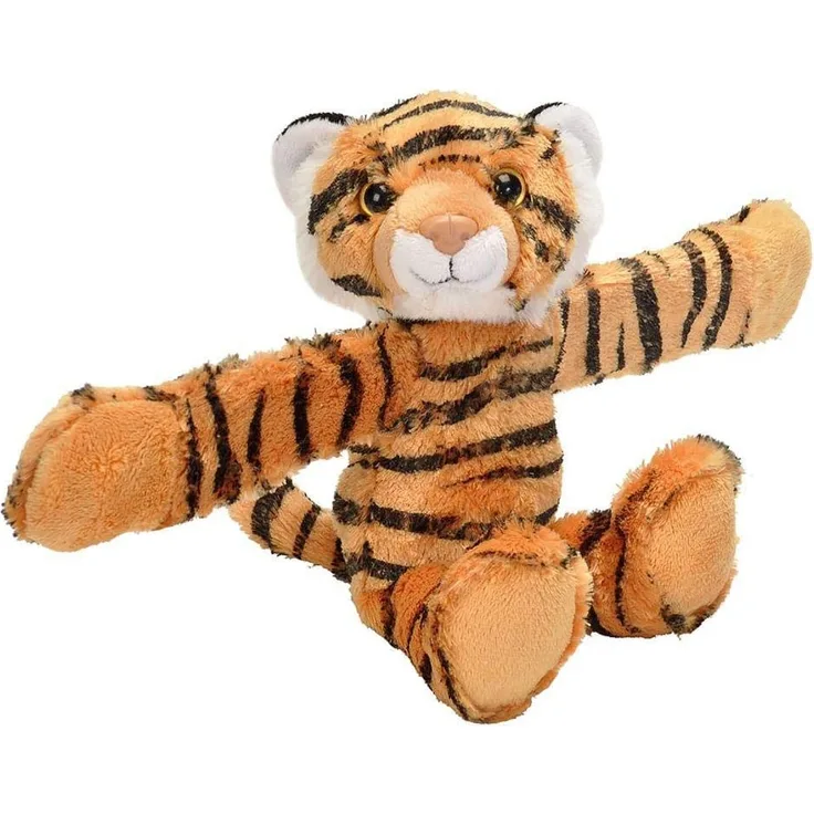 Wild Republic Huggers Schnapparmband Kuscheltier, Plüschtier, Tiger 20 cm