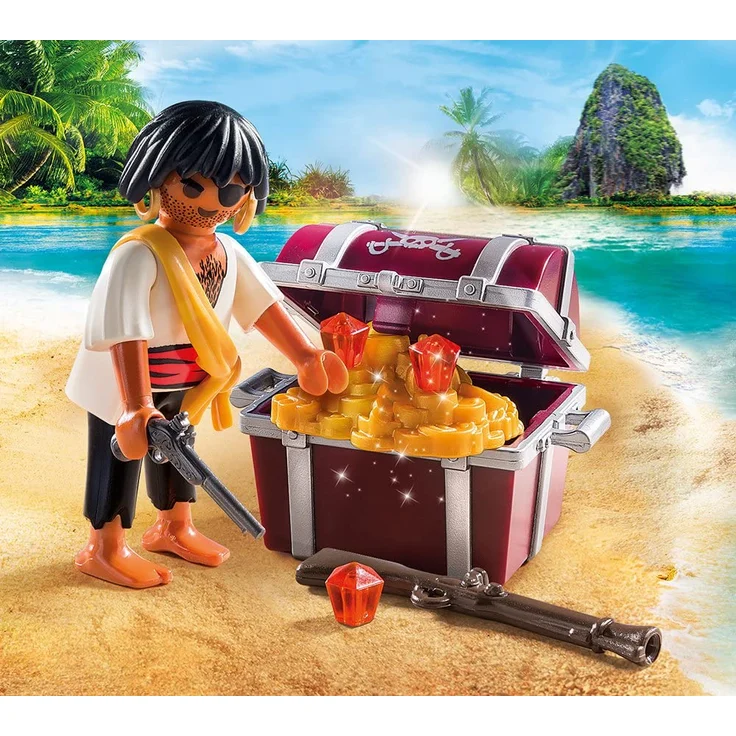 Playmobil 9358 - Pirat mit Schatzkiste Spiel – Bild 2