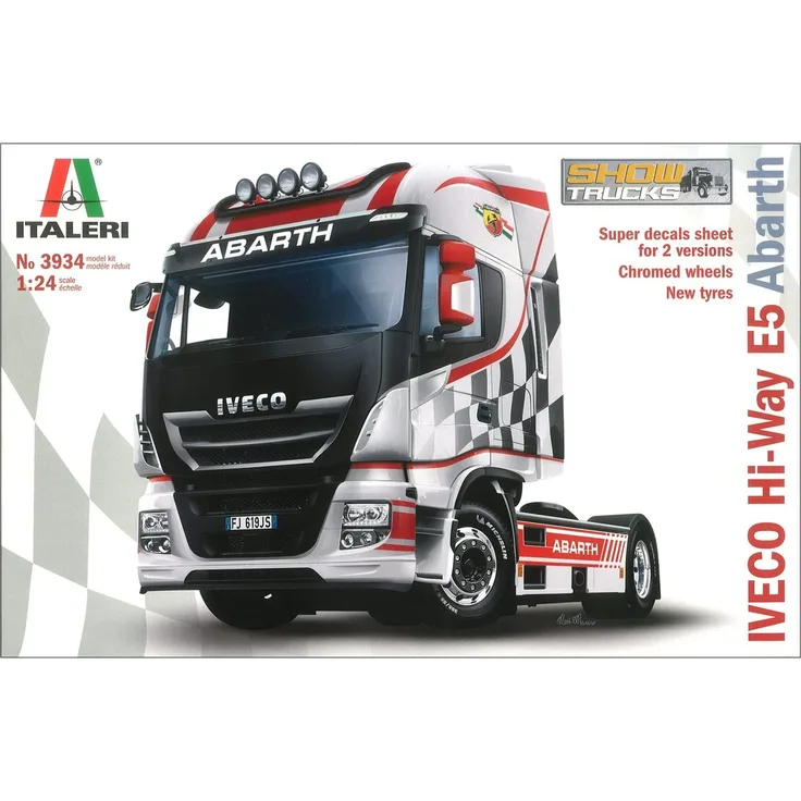 Italeri Iveco Hi-Way E5 Abarth LKW-/Anhänger-Modell Montagesatz 1:24 IVECO HI-WAY E5 ABARTH Beide Geschlechter Kunststoff