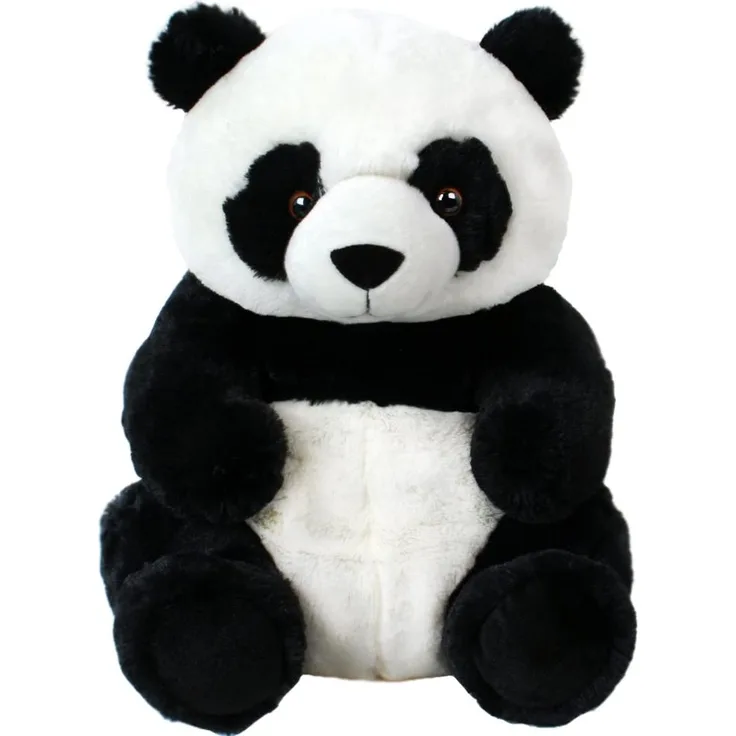 TE-Trend 17509 Plüschtier Panda Bär Teddy Pandabär Pandateddy Plüsch Kuscheltier Stofftier 33 cm Schwarz Weiß