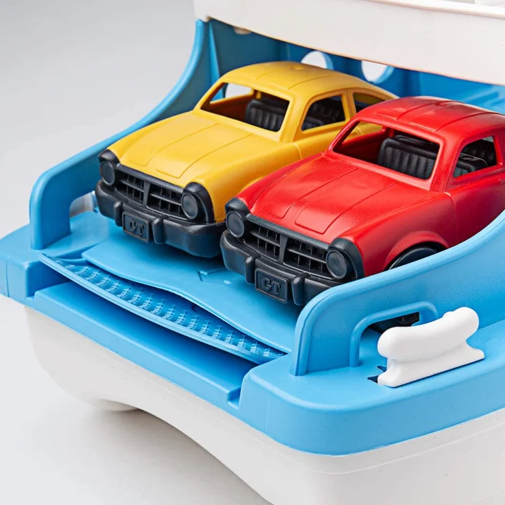 Green Toys 8601038 Cars Fährschiff mit 2 Mini-Autos, Badewannenspielzeug, Spielboot, nachhaltiges Badespielzeug für Kinder ab 3 Jahren - Preisvergleich – Bild 7