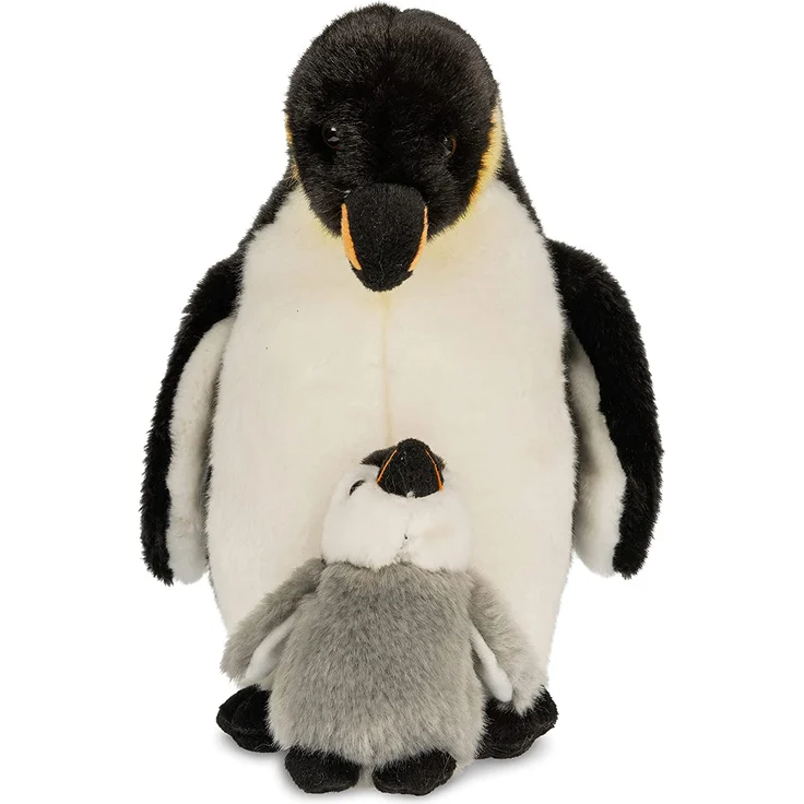 Uni-Toys - Kaiserpinguin mit Baby - 26 cm (Höhe) - Plüsch-Vogel, Pinguin - Plüschtier, Kuscheltier – Bild 4