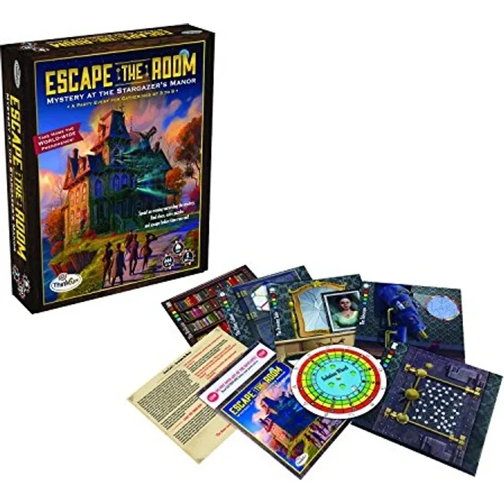 ThinkFun Escape The Room Stargazer's Manor Party-Spiel in englischer Sprache