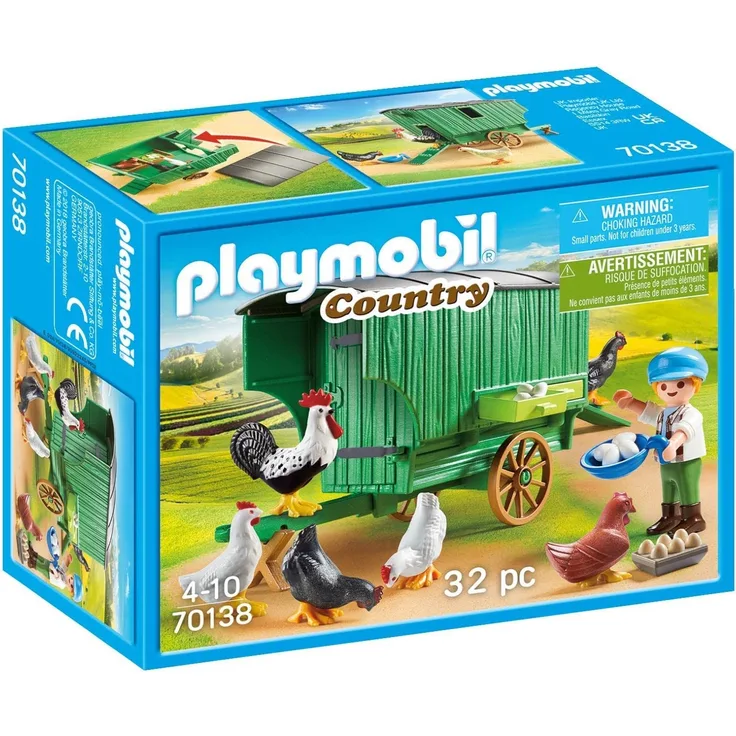 Playmobil Country 70138 'Mobiles Hühnerhaus', 32 Teile, ab 4 Jahren