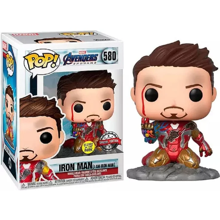 POP Avengers Endgame I Am Iron Man Glow in The Dark Vinyl Figure, one-Size - Preisvergleich – Bild 1