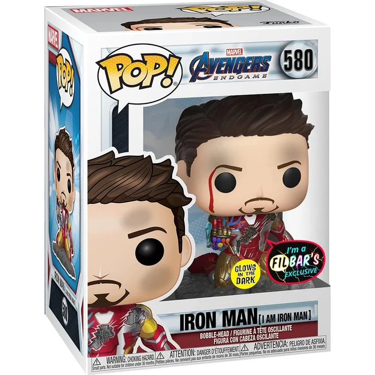 POP Avengers Endgame I Am Iron Man Glow in The Dark Vinyl Figure, one-Size - Preisvergleich – Bild 3