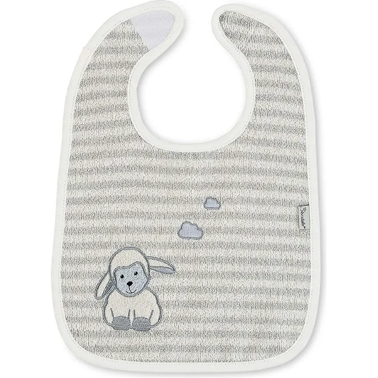 Sterntaler Klettlätzchen Schaf Stanley, Größe: 26 x 38 cm, Grau