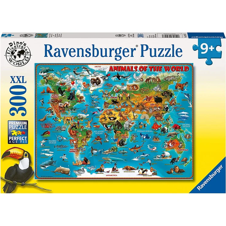 Ravensburger Puzzle 300 Teile Tiere rund um die Welt – Bild 1
