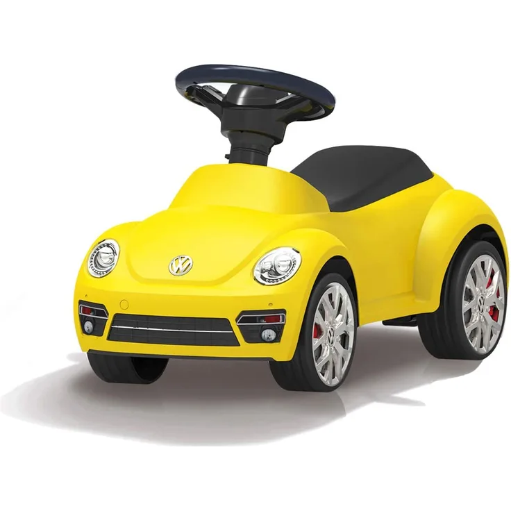 Jamara 460408 Rutscher VW Beetle-Kippschutz, Hupe am Lenkrad, originalgetreue Optik, gelb