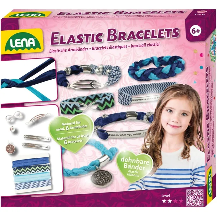Lena 42651 Elastic Bracelets Bastelset, bunt