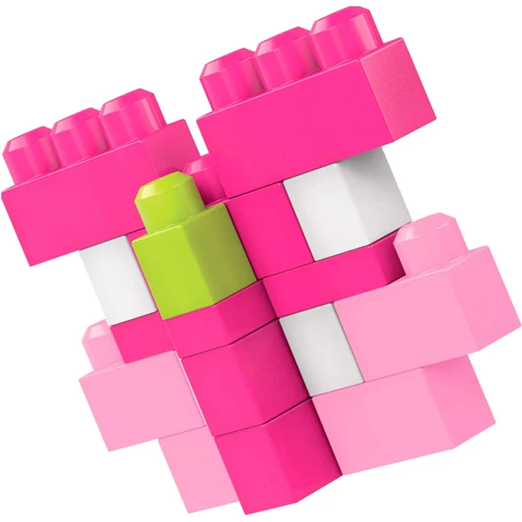 MEGA Bloks DCH62 - Bausteinebeutel, groß 80 Teile, pink, Spielzeug ab 1 Jahr – Bild 10