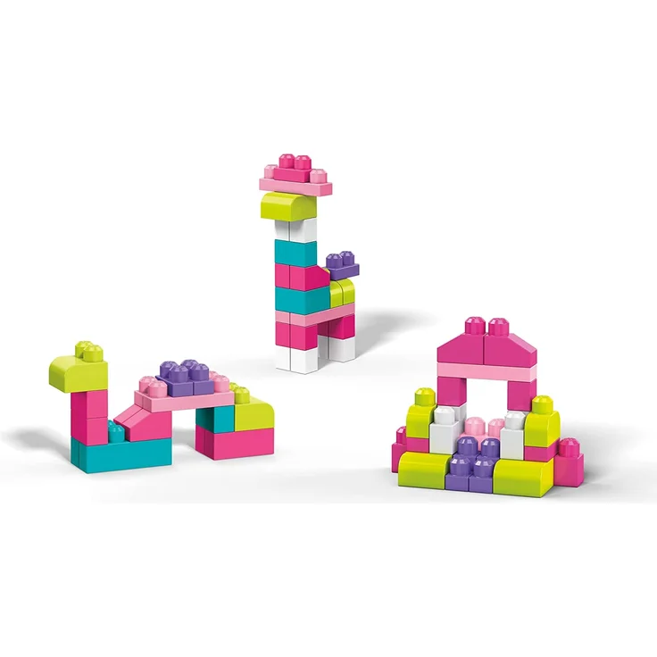 MEGA Bloks DCH62 - Bausteinebeutel, groß 80 Teile, pink, Spielzeug ab 1 Jahr – Bild 11