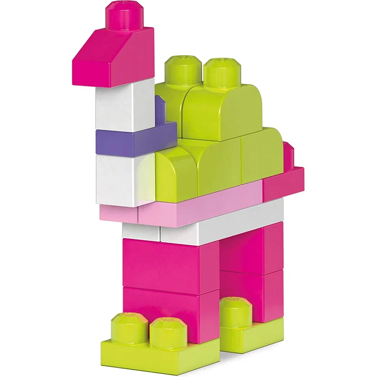 MEGA Bloks DCH62 - Bausteinebeutel, groß 80 Teile, pink, Spielzeug ab 1 Jahr – Bild 9