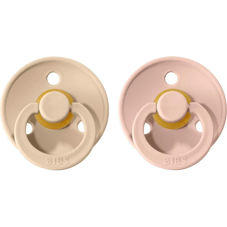 BIBS Colour Schnuller 2er Pack | BPA-frei | Kirschform Nippel | Naturkautschuk Blush & Vanilla 6-18 Monate – Bild 2