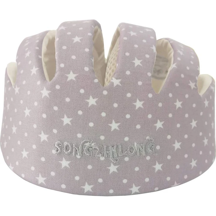 IULONEE Baby Helm Kleinkind Schutzhut Kleinkind Kopfschutz Baumwolle Hut Kleinkind Verstellbarer Schutzhelm (Schneegrau) – Bild 3