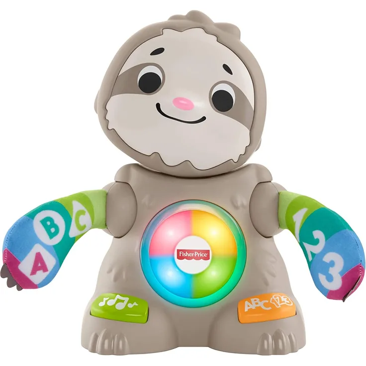 Fisher-Price GHY87 - BlinkiLinkis Faultier, deutschsprachig, interaktives Lernspielzeug ab 9 Monaten