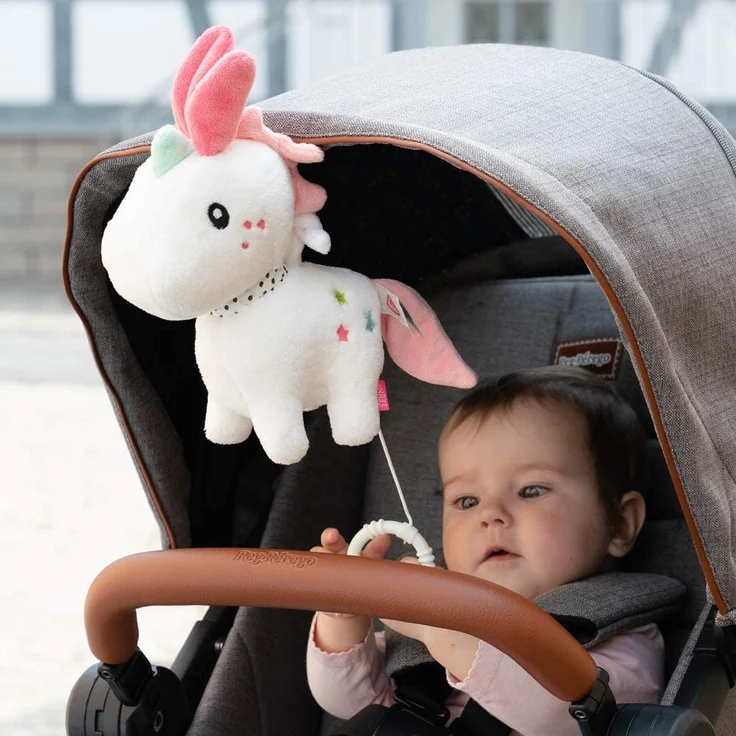 Fehn 057072 Spieluhr Einhorn Aiko – Kuschelige Spieluhr mit herausnehmbarem Spielwerk – Mit Befestigung – Für Babys ab 0 Monaten – Größe: 20 cm - Preisvergleich – Bild 2