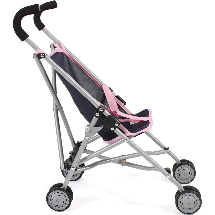 Bayer Chic 2000 Puppenwagen Mini-Buggy Roma in Melange grau-navy – Bild 2
