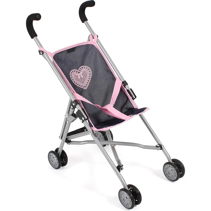 Bayer Chic 2000 Puppenwagen Mini-Buggy Roma in Melange grau-navy