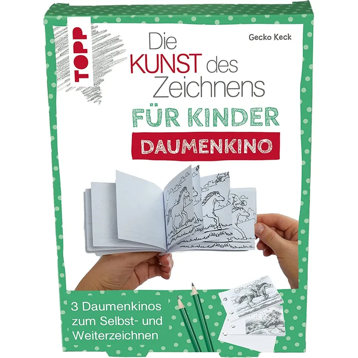 Die Kunst des Zeichens für Kinder Daumenkino