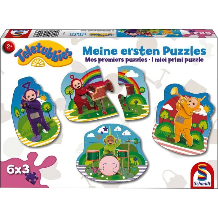 Schmidt Spiele Puzzle 56242 Teletubbies, Meine ersten Puzzles, 6x3 Konturpuzzleteile