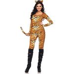 LEG AVENUE 83895 - Wild Tigress Kostüm Set, Größe S/M, orange/schwarz