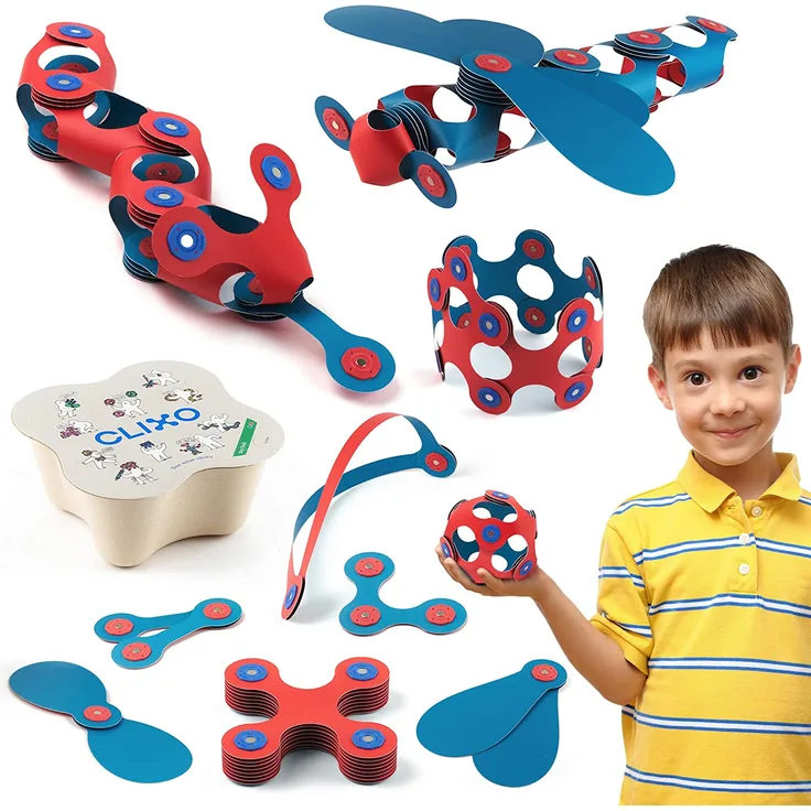 klickspielzeug Itsy junior 14 cm rot/türkis 19-teilig